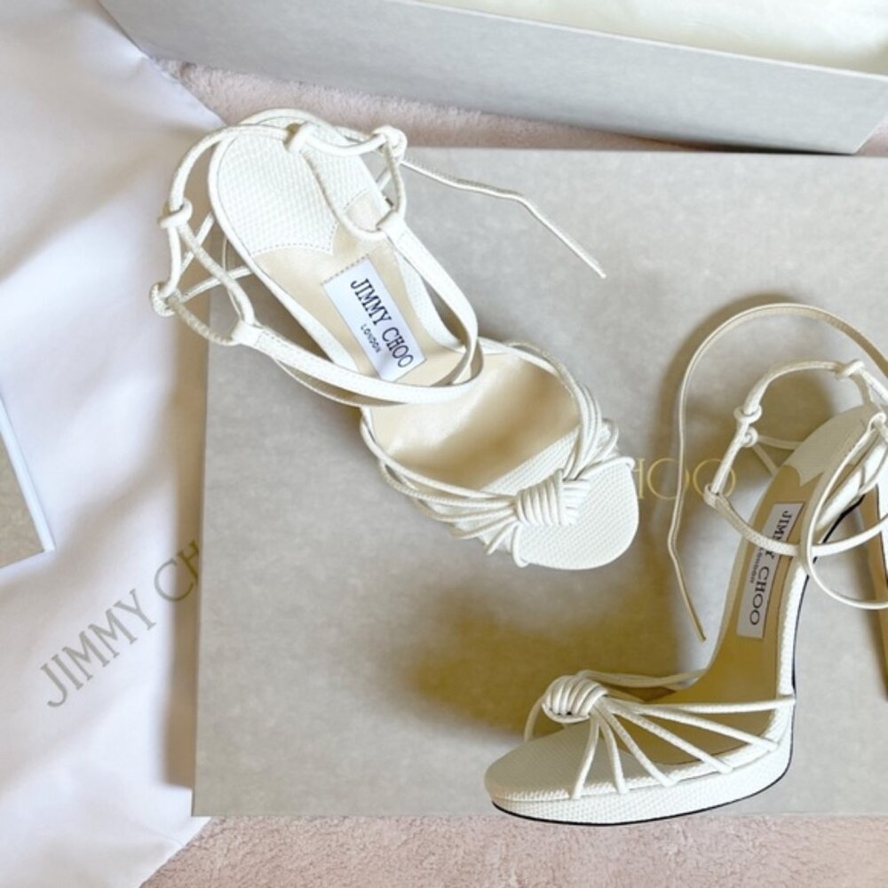 Jimmy Choo Lovella Wraparound Platform Sandals - Picture 7 of 15
